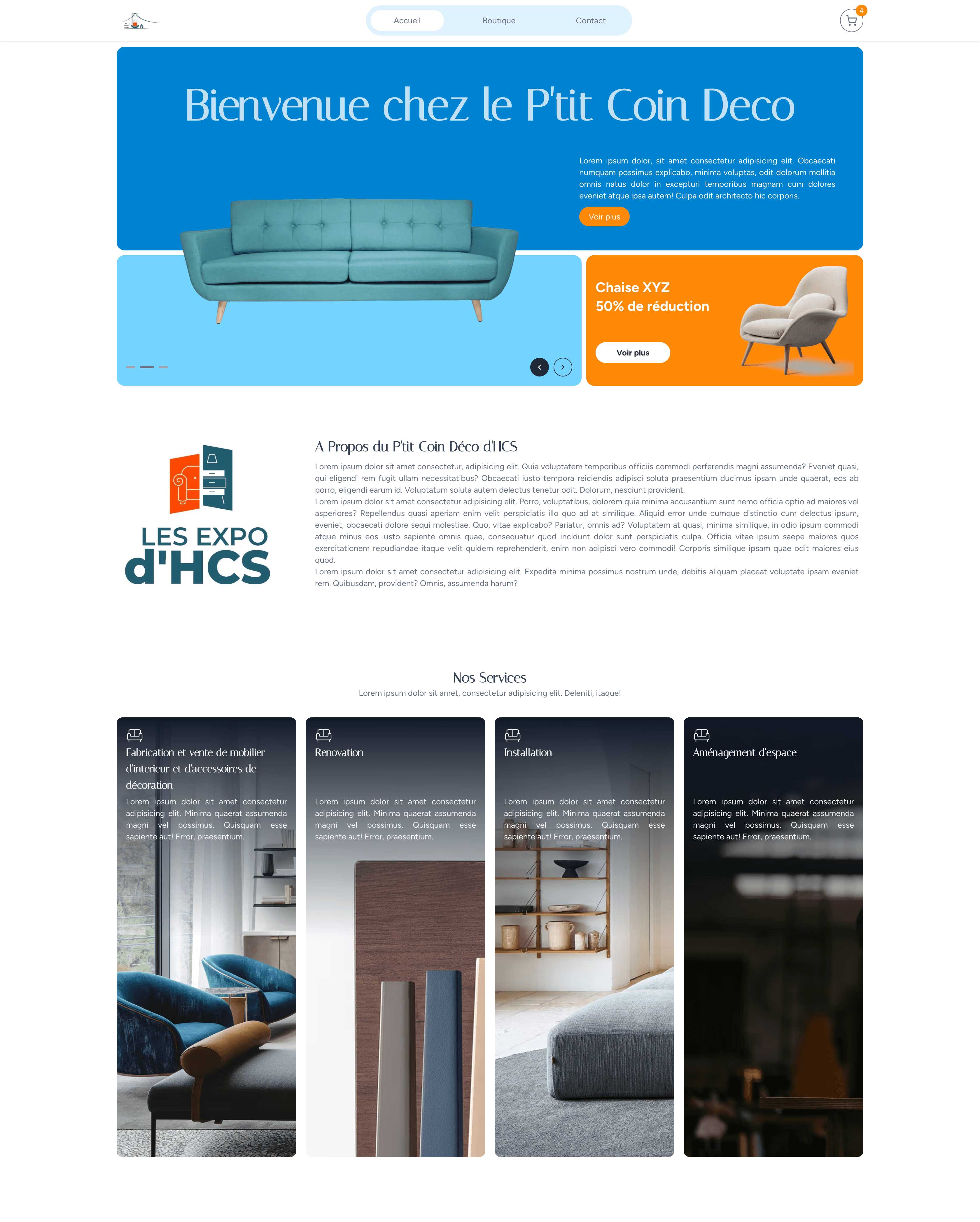 Site Web Le P'tit Coin Deco